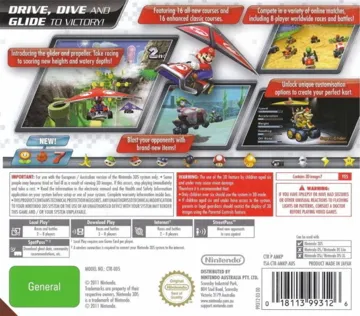 Mario Kart 7 (USA) (Rev 1) box cover back